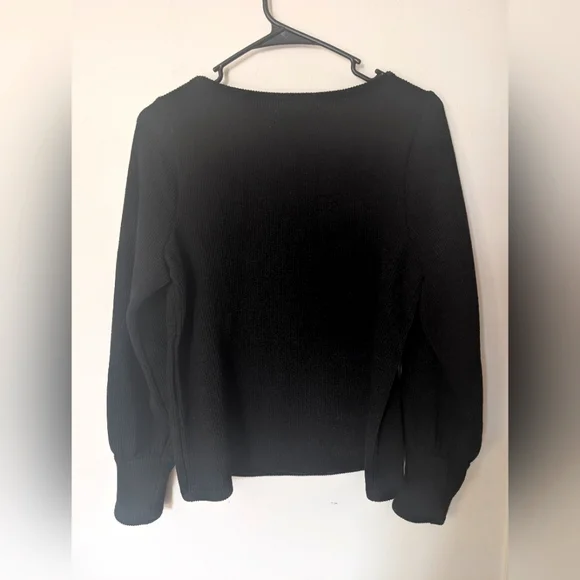 Madewell Ottoman Square Neck Top Black Size M Womens - Picture 5 of 6